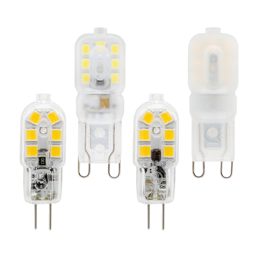 G4 G9 светодиодный мини лампа 12 Светодиодный s 14 светодиодные лампы AC 220V DC 12V SMD2835
