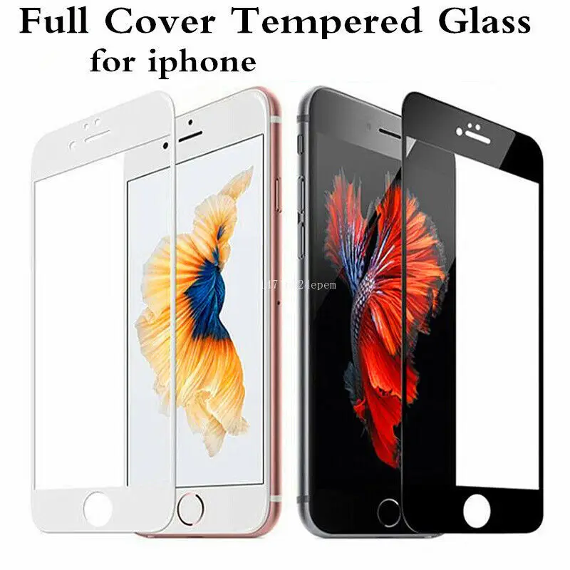 Закаленное стекло 9H с полным покрытием для iPhone 7 8 6 6s Plus защитная пленка экрана X XS