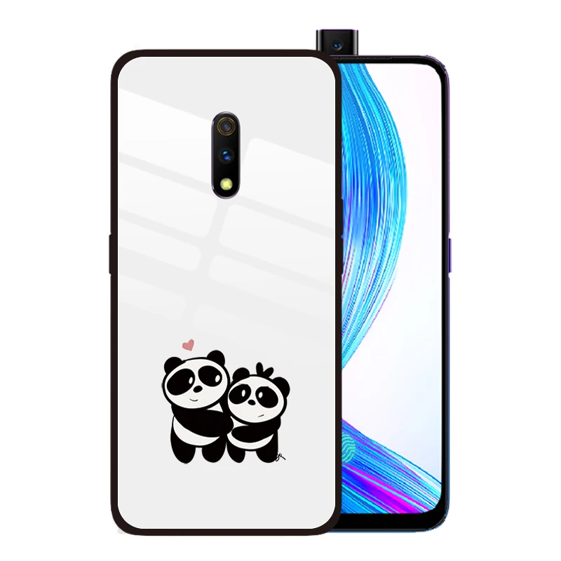 Чехол из закаленного стекла с принтом панды Pandicorn для OPPO Realme Q 5 Pro XT X2 X Lite 3 F11 F7 F5 F9