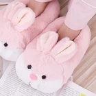 Q39C Мягкий Кролик сумка каблук Тапочки  Милый розовый кролик плюшевые Тапочки  Кролик плюшевая домашняя обувь  Пушистые Фотообои