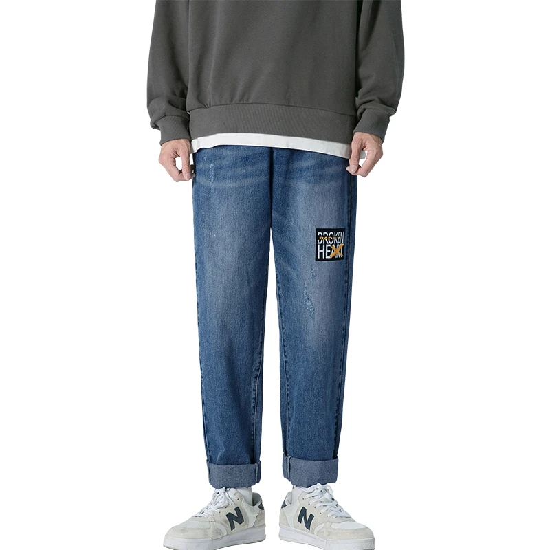 

New Fashion Jeans Men's Pants Mid Waist Full Length Trousers For Male Denim Loose Clothing