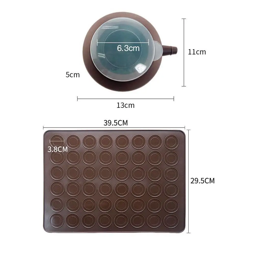 

Silicone Mat Baking Mold Silicone Macaron Kit Pastry Baking Mat And Decorating Piping Pot With 4pcs Nozzles Fashion And Hot Sale