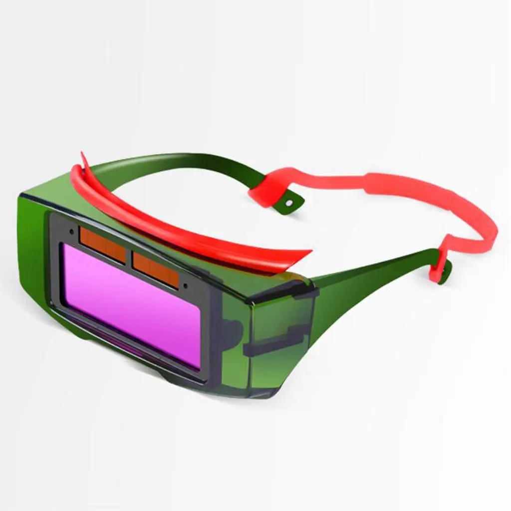 

Solar Powered Auto Darkening Welding Goggles Adjustable Shade Protect Eyes from Spark Anti- Welder Mask for Grinding Plasma
