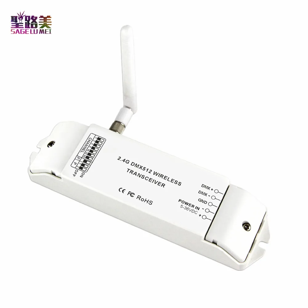 

2pcs 2.4G Wireless Transceiver BC-870 DMX512 Signal converter DMX signal transmitter Multi-usage receiver or emitter DC5V-36V