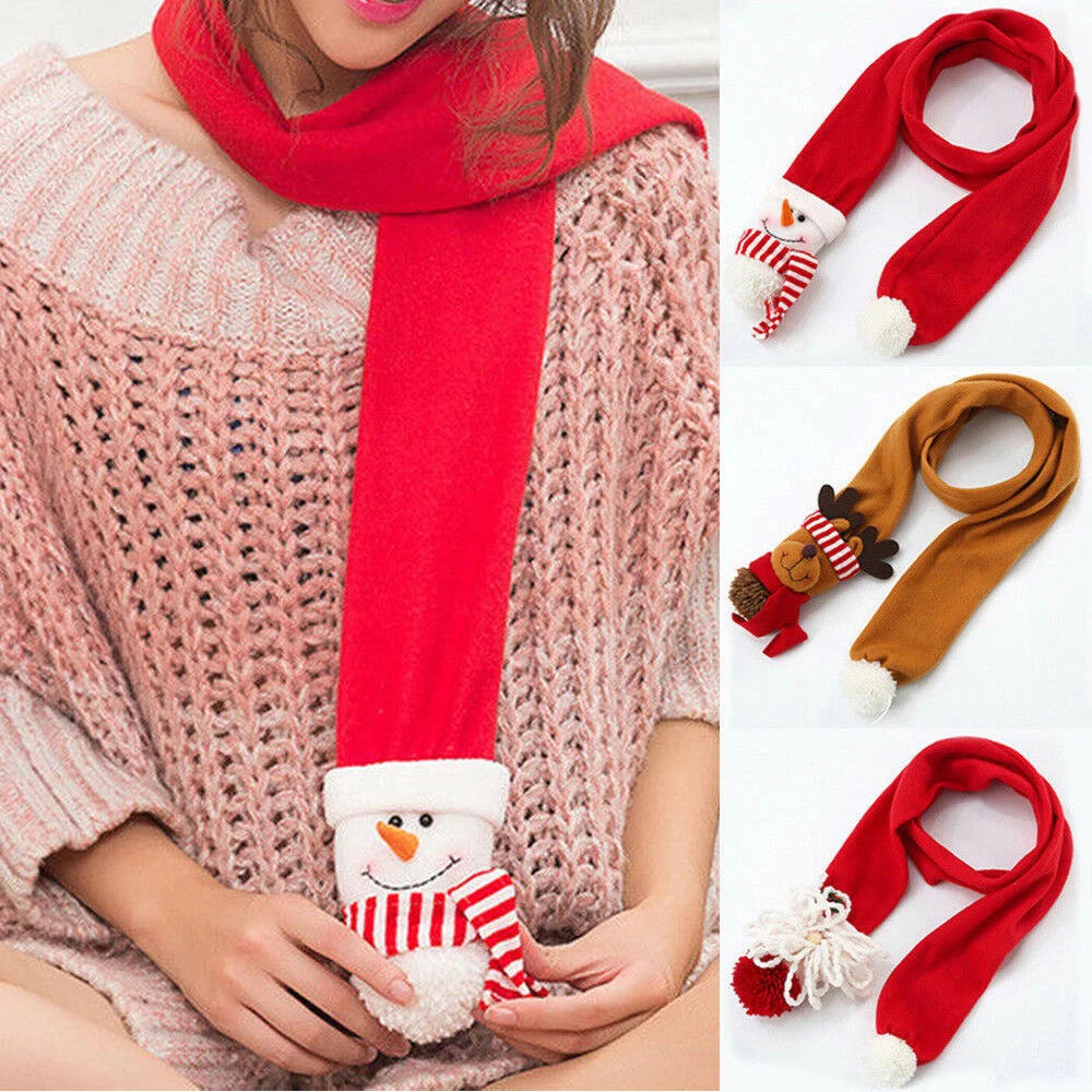 Новый Санта Клаус Лось Снеговик симпатичный шарф мультфильм кукла