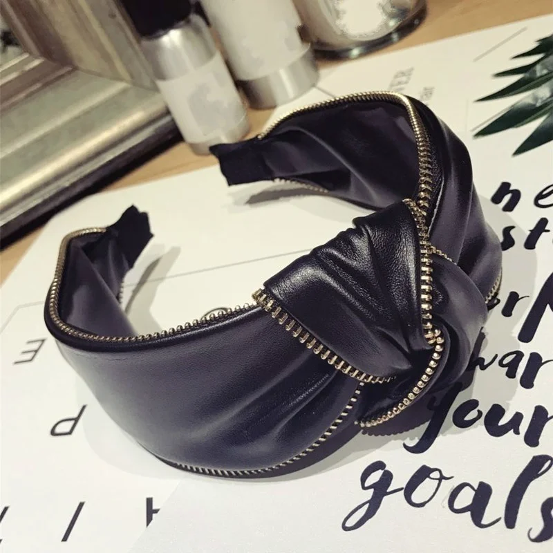 Женская кожаная лента для волос винтажная Бабочка корона |