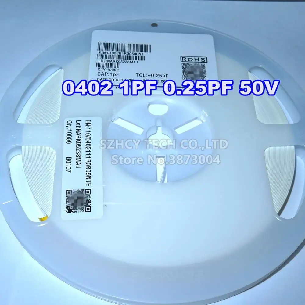 

10000 шт. 0402 1PF пФ 50 в 0402CG1R0C500NT Новый и оригинальный