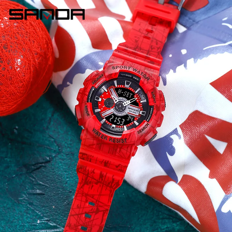 

SANDA 292 line women's electronic watch dual movement women's watch fashion trend wholesale watches