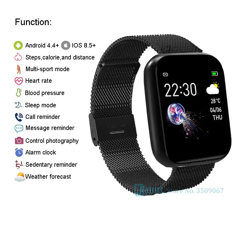 Fashion Smart Band Women Men Smartband For Android IOS Wristband Bracelet Fitness Tracker Silicone Wrist Smart-band | Электроника
