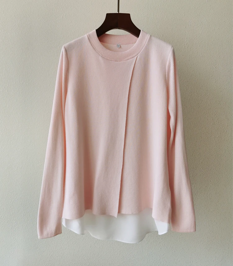 2021 New Spring Collections Black/Pink Jointed Cotton Sweater Size 0- 5 UK Fashion