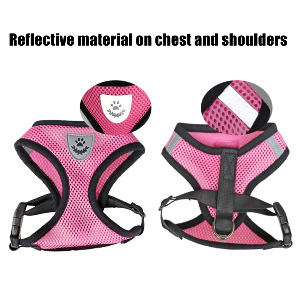 Комплект из шлейки и поводка для собак дышащий светоотражающий тренировочный