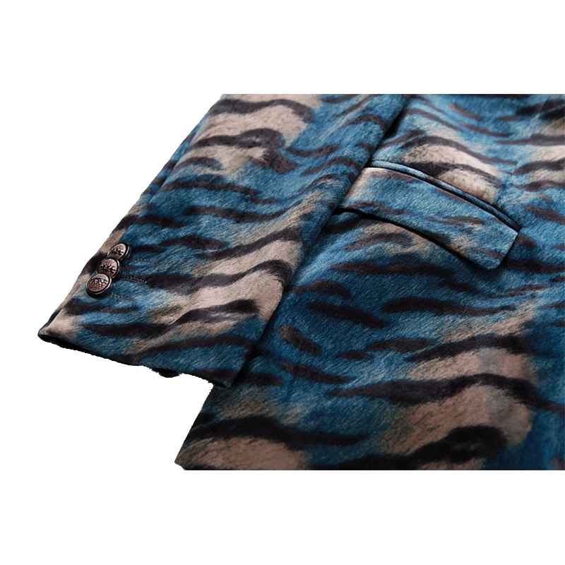 Мужской Блейзер Shenrun в западном стиле с леопардовым принтом высококачественный