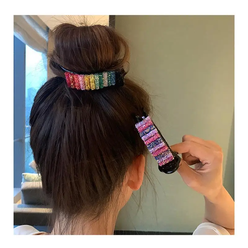 

2PCS Rainbow Colors Hair Claw Clip Fashion Lovely Hair Jaw Clip Hair Grip Clip for Women Girls Headwear Hair Accessories