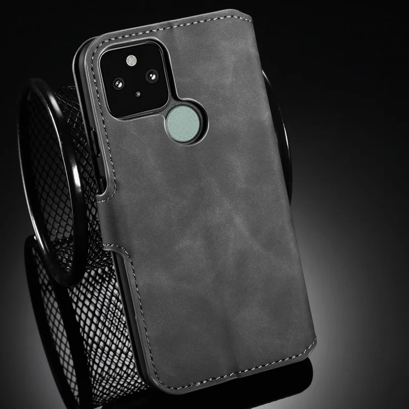

Wallet Matte Leather Flip Case For Google Pixel 5 Retro Coque Book