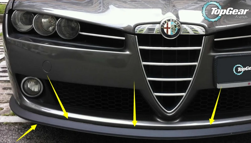 Дефлектор губ на бампер для Alfa Romeo 159 AR 2005 ~ 2019 передняя юбка спойлера ДЛЯ TOPGEAR Friends