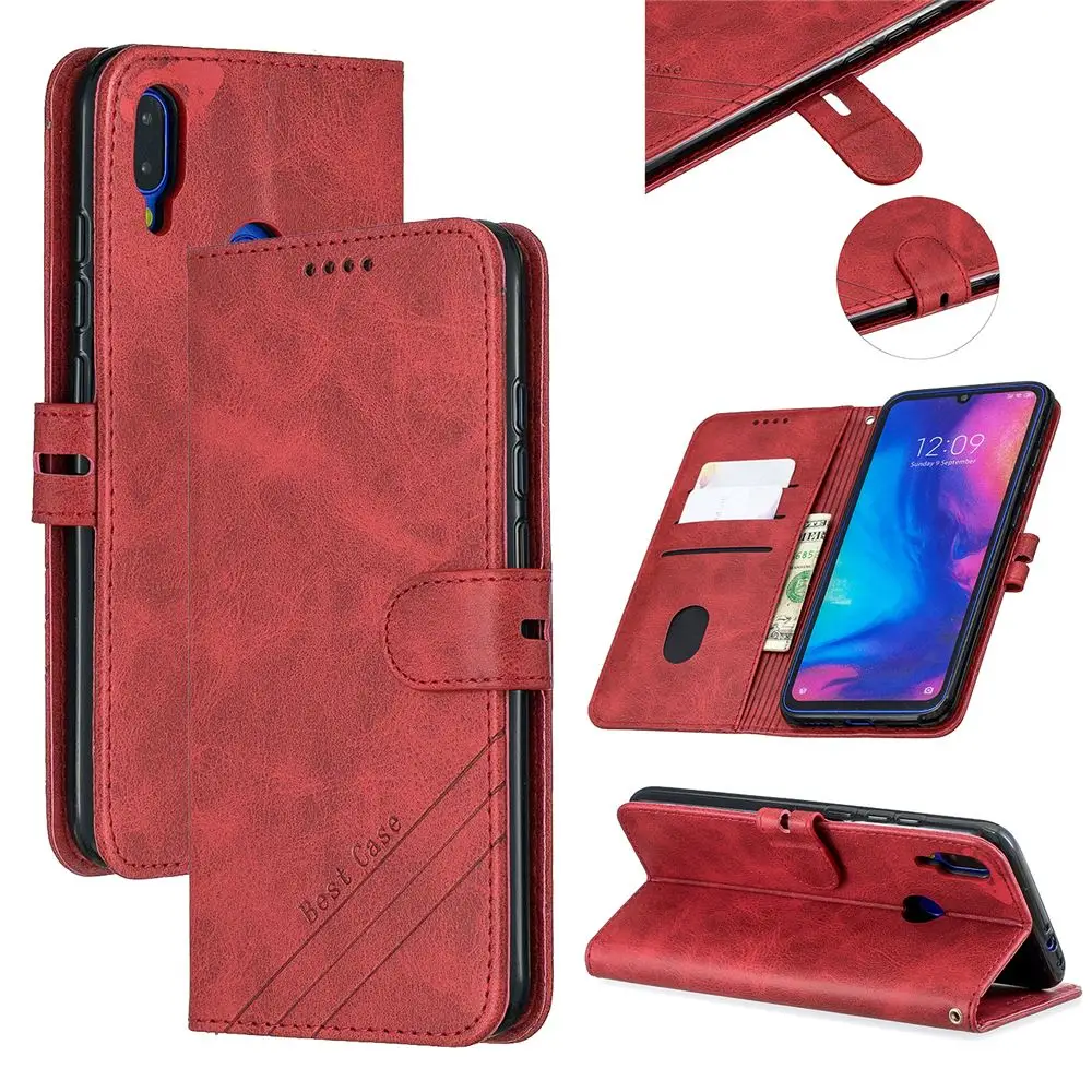 Для Xiaomi Redmi K20 Pro Go 7A 6A 5A 5 Plus Note 7 6 Чехол кожаный двойной цвет телячья кожа зернистый