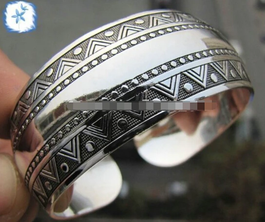 1010 + Новый тибетский серебряный тотемный Браслет-манжета | Браслеты