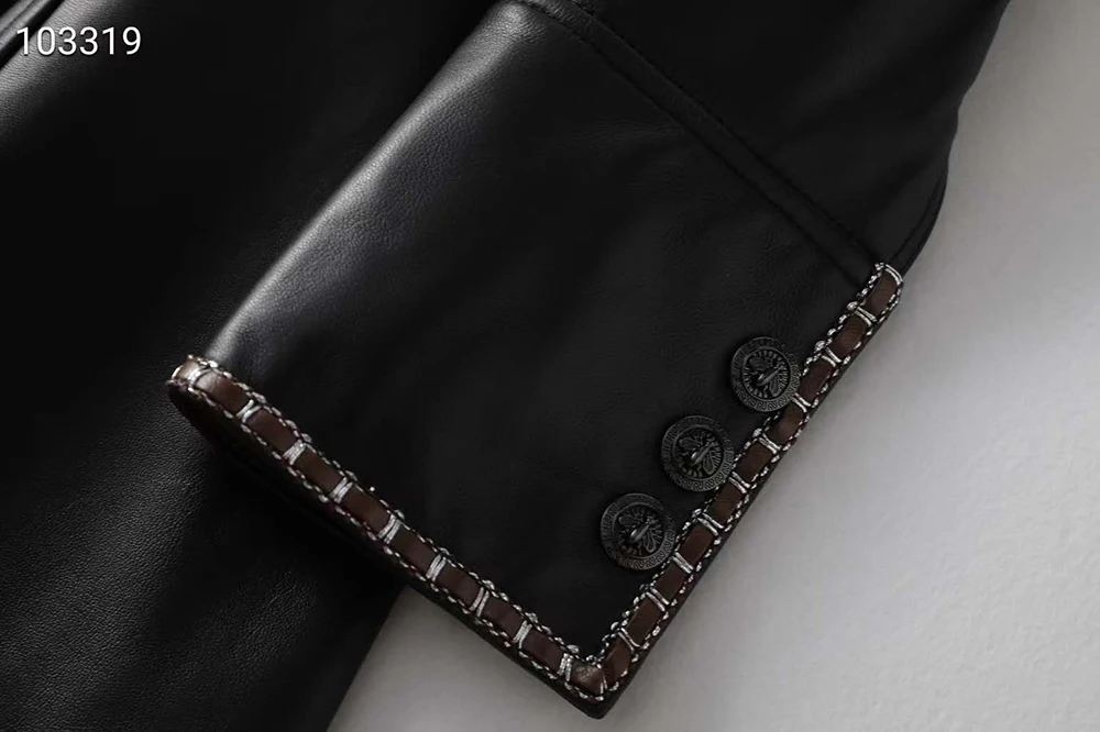 SALE Women's Winter Real Sheepskin Coat Natural Leather Down Jacket Female Coats F0011 Black S-XL Fast Shipping