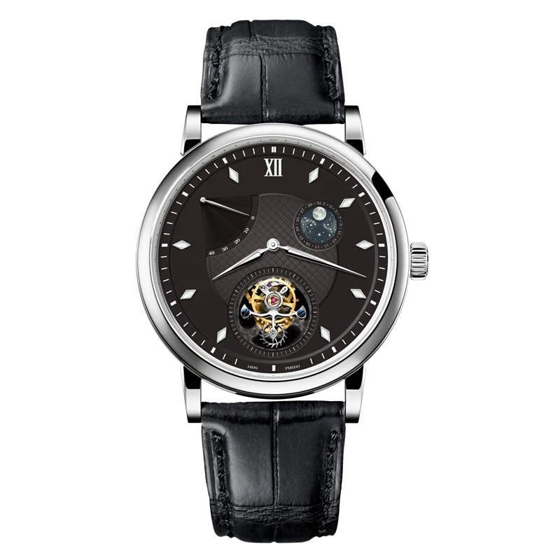 Часы Aidophedo Tourbillon Мужские Switzerland Super BGW9 синие светящиеся часы ST8001 Move мужские ручные