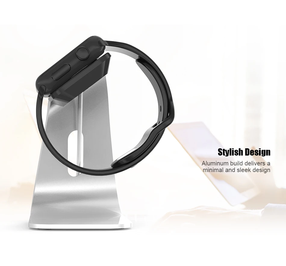 Raxfly Smartwatch Charger Holder for Apple Watch Bracket Metal Aluminum Charging Cradle Stand for i Watch Charger Dock Station