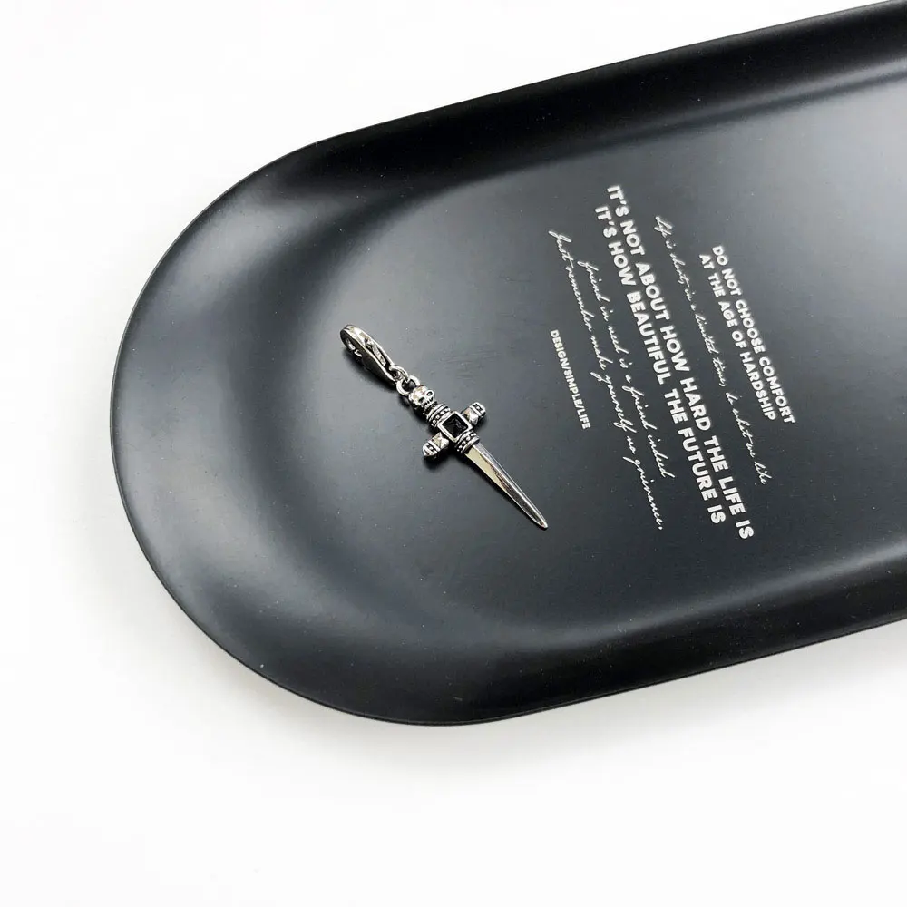 Череп Крест Меч Подвески Подвеска Серебро 925 пробы Скелет Fit браслет ожерелье