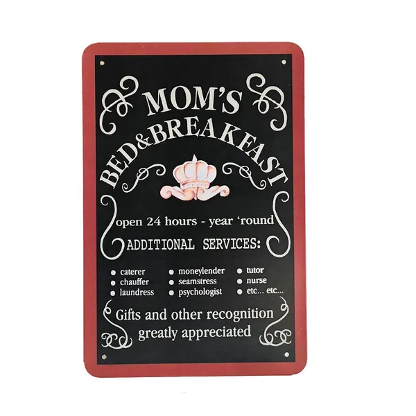 

The Guitar Metal Tin Sign Unique Gift for Mom Metal Plaque Wall Home Decor Present Mother