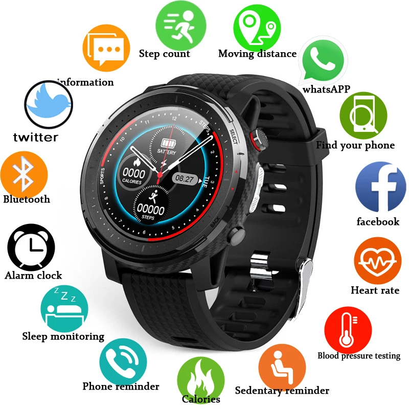 LIGE 2021 новые PPG + ECG умные часы для мужчин IP68 Водонепроницаемые спортивные фитнес