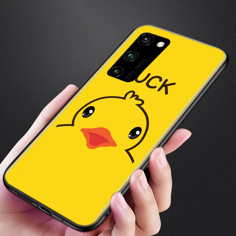 

Silicone Cover Cute Duck Animals Phone Case for Huawei Honor 30 20 Pro 10i 9A 9S 9X 8X 10 9 Lite 8 8A 7A 7C Pro