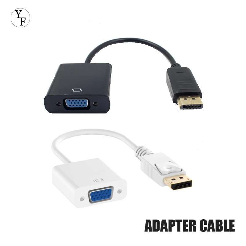

1pcs Adapter Cable Displayport To VGA Large DP To VGA Adapter Cable DLLE DP Adapter Cable DisplayPort-enabled Desktops Laptops