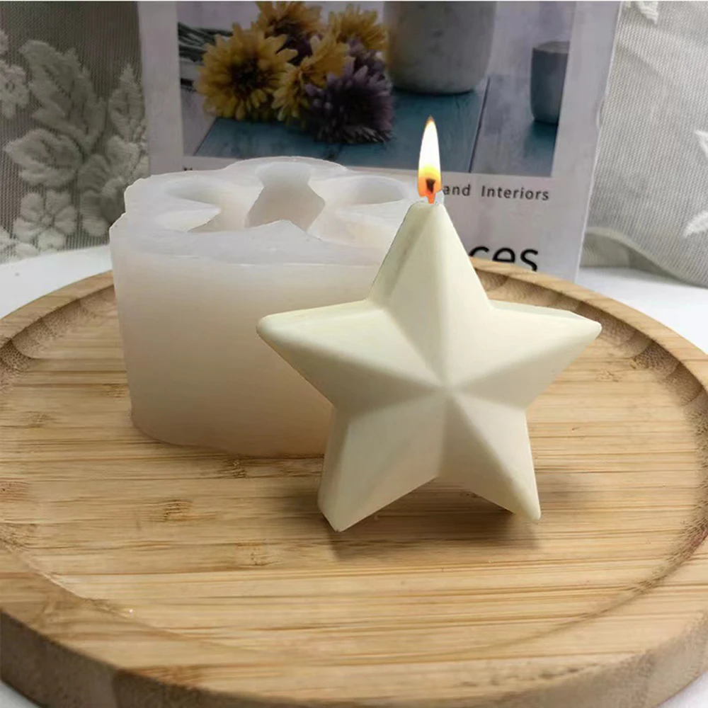 

Силиконовая форма 3D в форме звезды в форме свечи, формы для мыла, форма для торта, шоколада, печенья, кексов, инструменты для выпечки тортов, р...