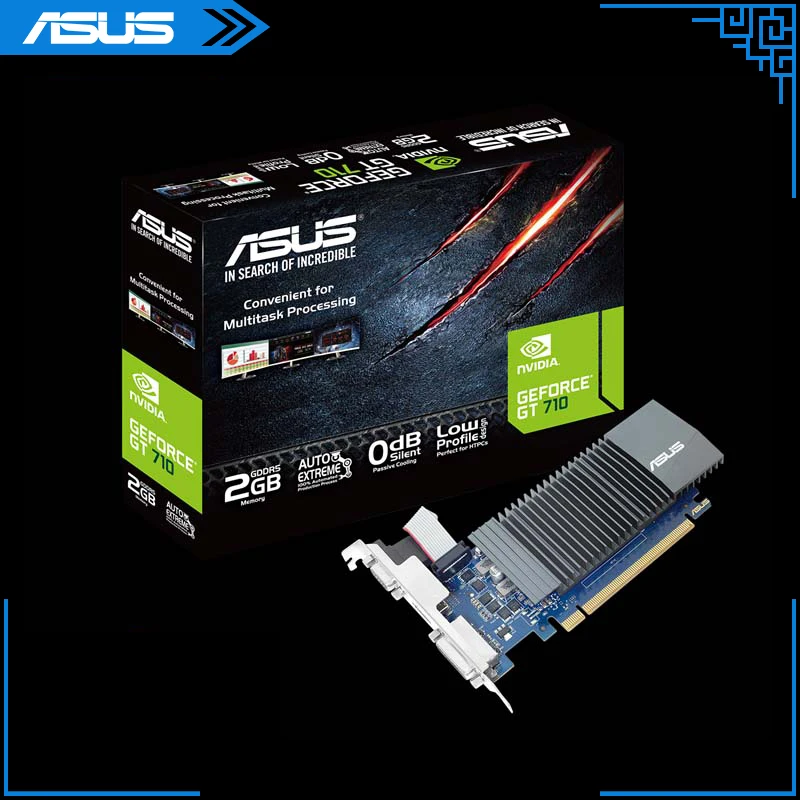 

Asus GT710-SL-2GD5-BRK Graphics GeForce® GT 710 DDR5 2GB 1GB PCI Express 2.0 HDMI-Compatible DVI Video Card