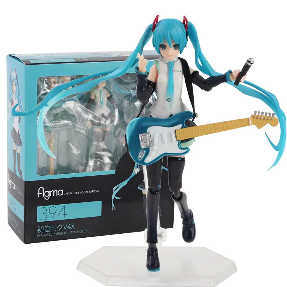 Хацунэ Мику фигурка Figma 200 307 394 Мику с гитарой велосипед Модель игрушки для коллекции подарков