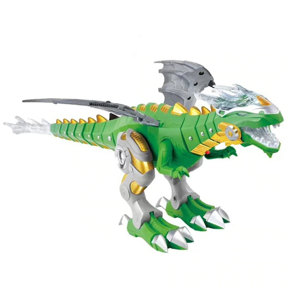 

Electric Toy Fire Breathing Water Spray Mechanical Spray Dinosaur Shaped Electric Toy Light Sound Walking Cool Model Toy