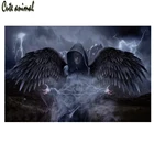 Алмазная 5D картина сделай сам, Настенный декор с изображением темной ангельской девушки, полная выкладка, квадратная мозаика с вставкой, подарок на Хэллоуин