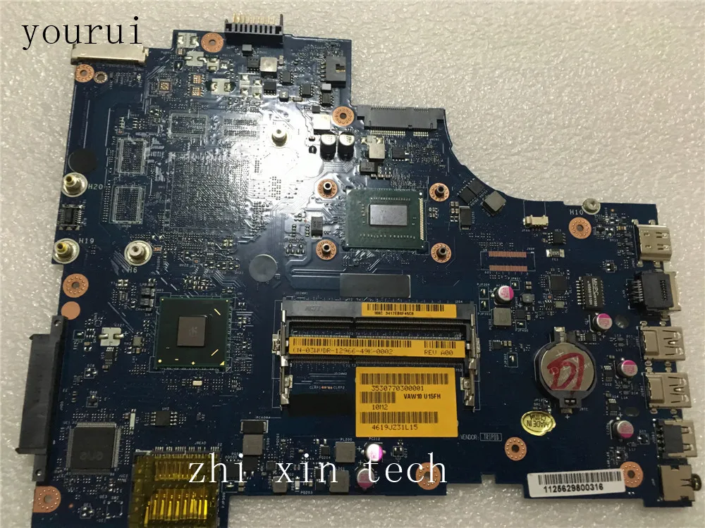 Yourui VAW11 LA-9102P CN-03WVDR 03WVDR 3WVDR     Dell Inspiron 3721 5721 Laptopmotherboard  i5-3337u  