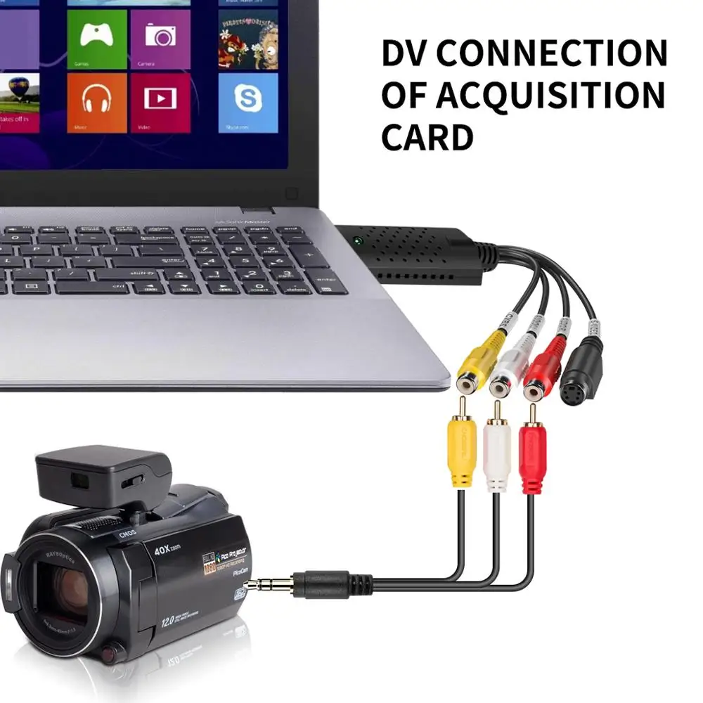 Преобразователь USB 2 0 Видео Аудио VHS в DVD HDD адаптер для захвата Easycap устройство