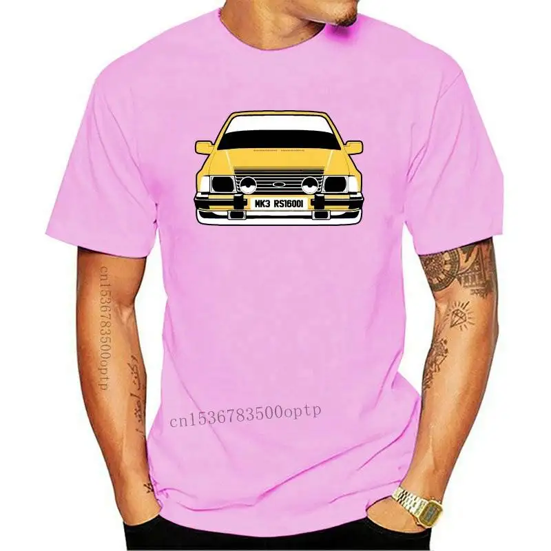 

New CUSTOM HTees T-shirt ESCORT Mk3 XR3i RS1600i RS Pick car colour & plate