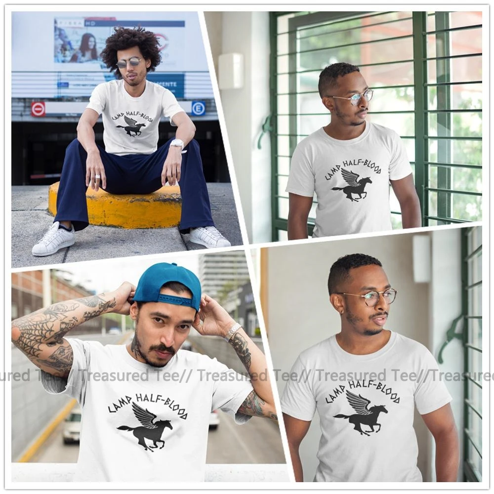 Футболка Percy Jackson для лагеря мужская летняя футболка с коротким рукавом забавная