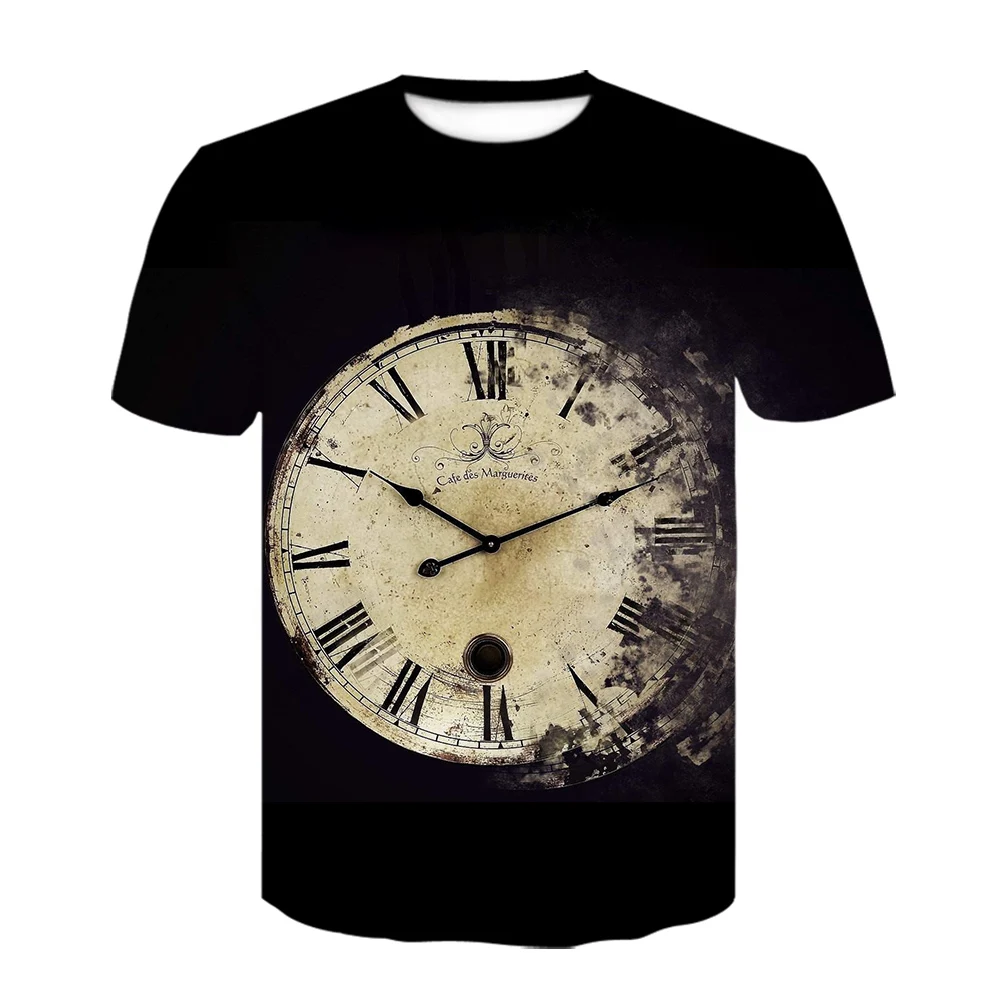 

2021 Harajuku style summer new color horse 3D printing design T-shirt men's casual O-neck fun cute boy t-shirt