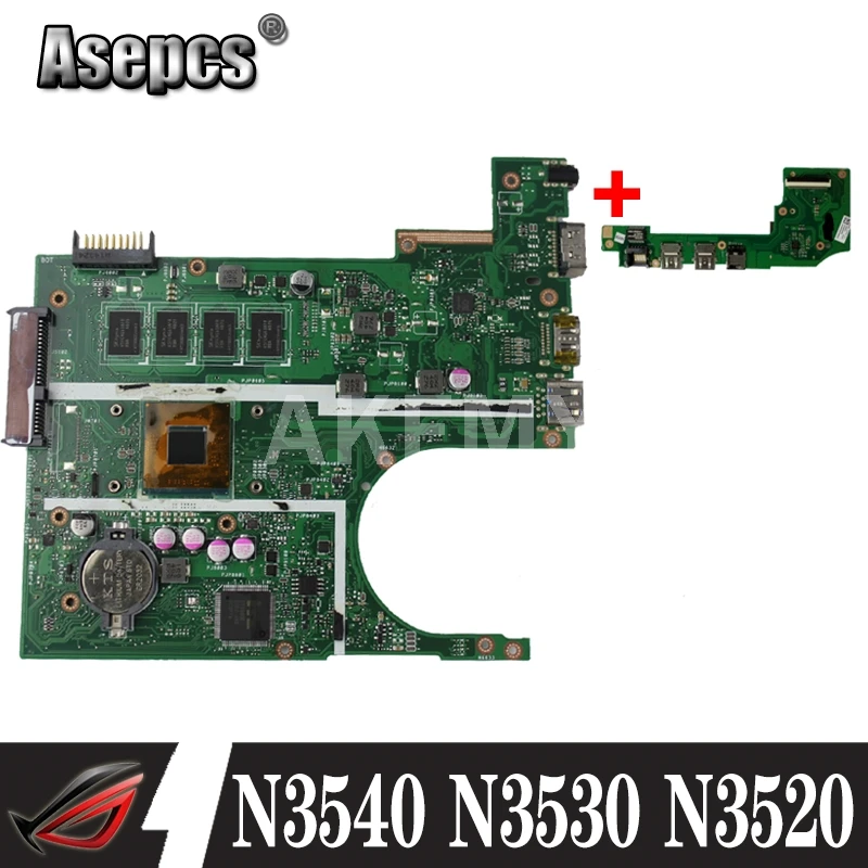 

Akemy New! X200MA motherboard REV2.1 For ASUS F200MA X200MA X200M Laptop Motherboard N3530/N3520/N3540 2GB/4GB MEMORY
