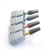 5 in 1 tapered safety carbide nail drill bits with cut drills carbide milling cutter for manicure remove gel nails accessories
