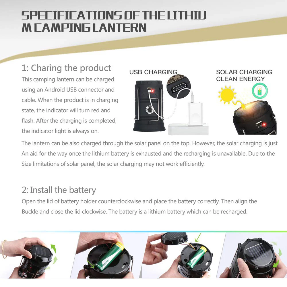 Lightingview светодиодный фонарь для кемпинга складной солнечная палатка осветительное оборудование для наружного туризма кемпинга