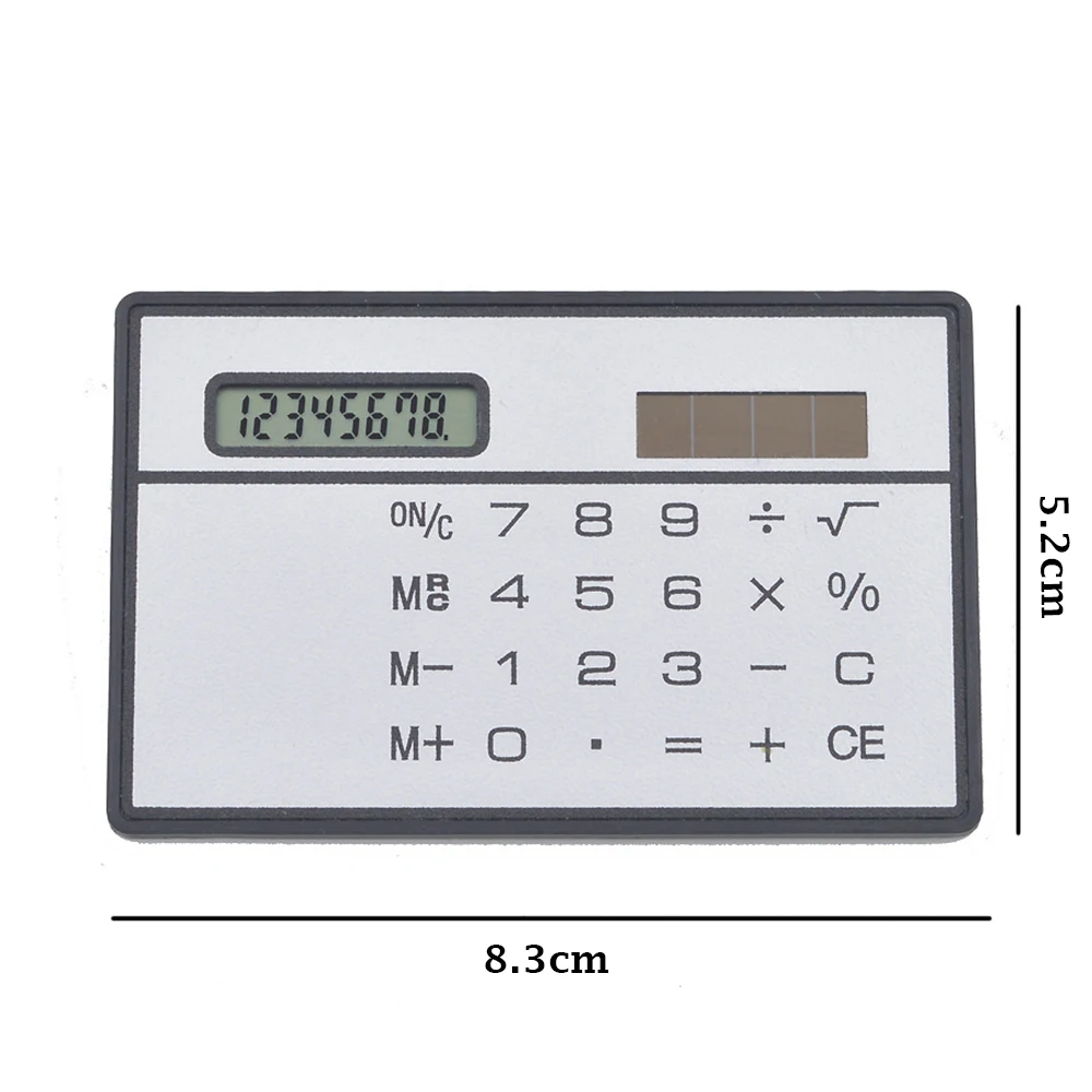 Ультратонкий мини калькулятор для кредитных карт Размер 8 цифр портативный