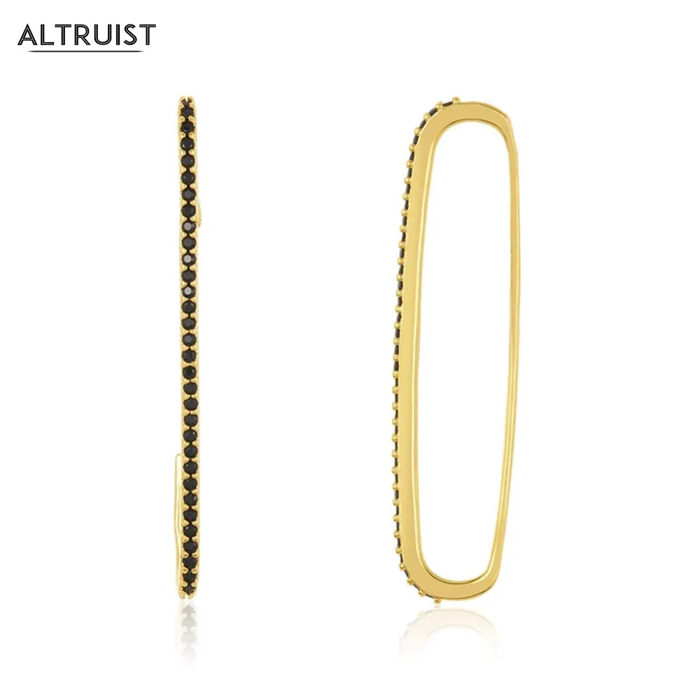 Altruist 925 Sterling Silver Single Earbar Earcuff Non pierced Earrings Ear Cuff Ear Bars For Women Colorful CZ Jewelry