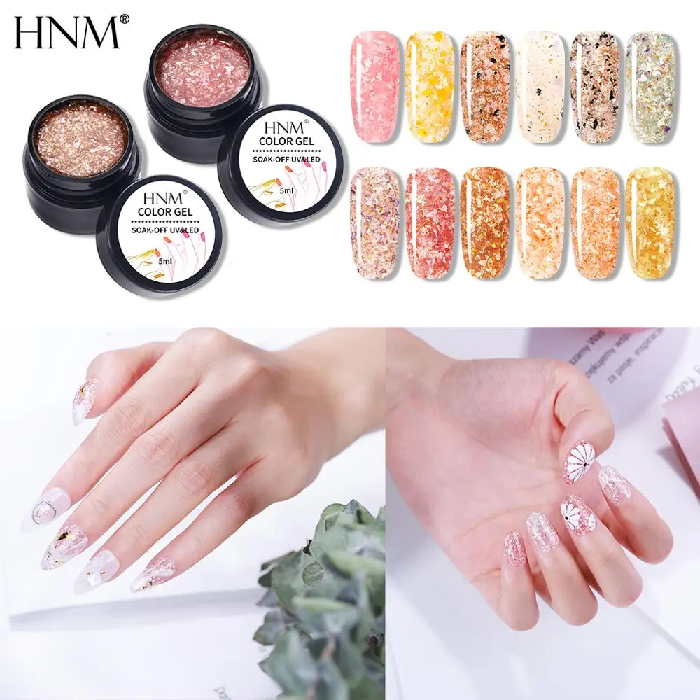HNM 5 мл мерцание фантазия УФ гель для ногтей! Полупостоянная био Гели Soak Off