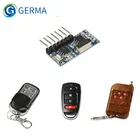 Пульт дистанционного управления GERMA RF, 433 МГц, 4 кнопки + модуль приемника, фиксированный EV1527, декодирование, 4-канальный выход с обучающим набором