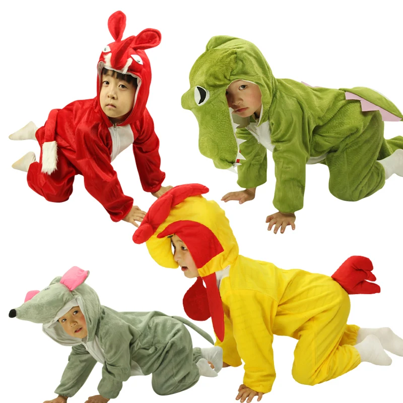 

Animals Children Kids Animal Costume Cosplay Baby Dinosaur Tiger Elephant Party Costumes Jumpsuit 3-12Years