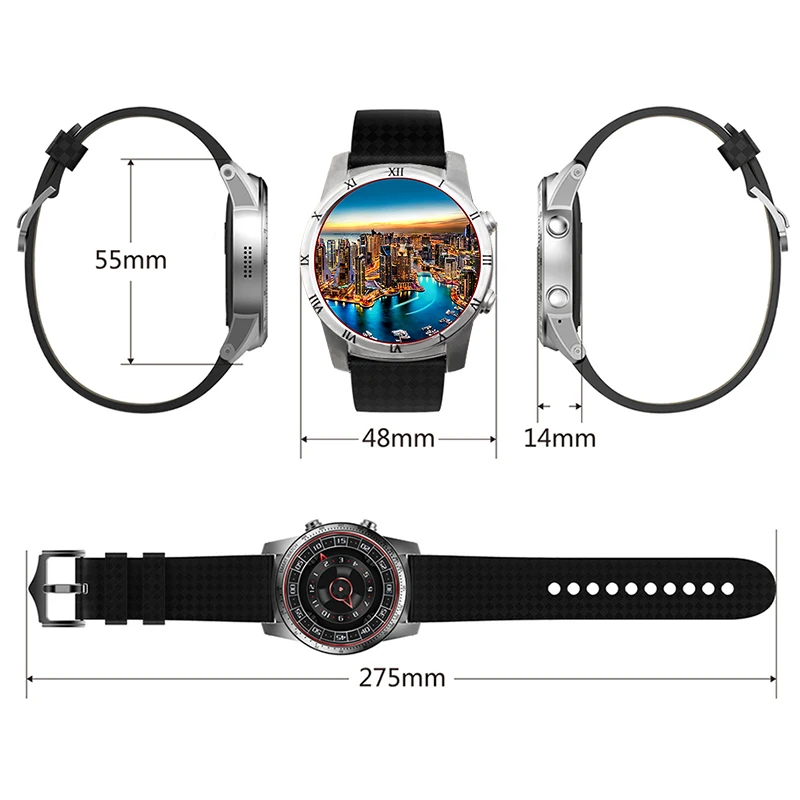 

KW99 3G Android Bluetooth Call Smartwatch Phone 2GB 16GB Heart Rate GPS Pedometer 1.39"AMOLED WIFI Sport Smart Watch Men
