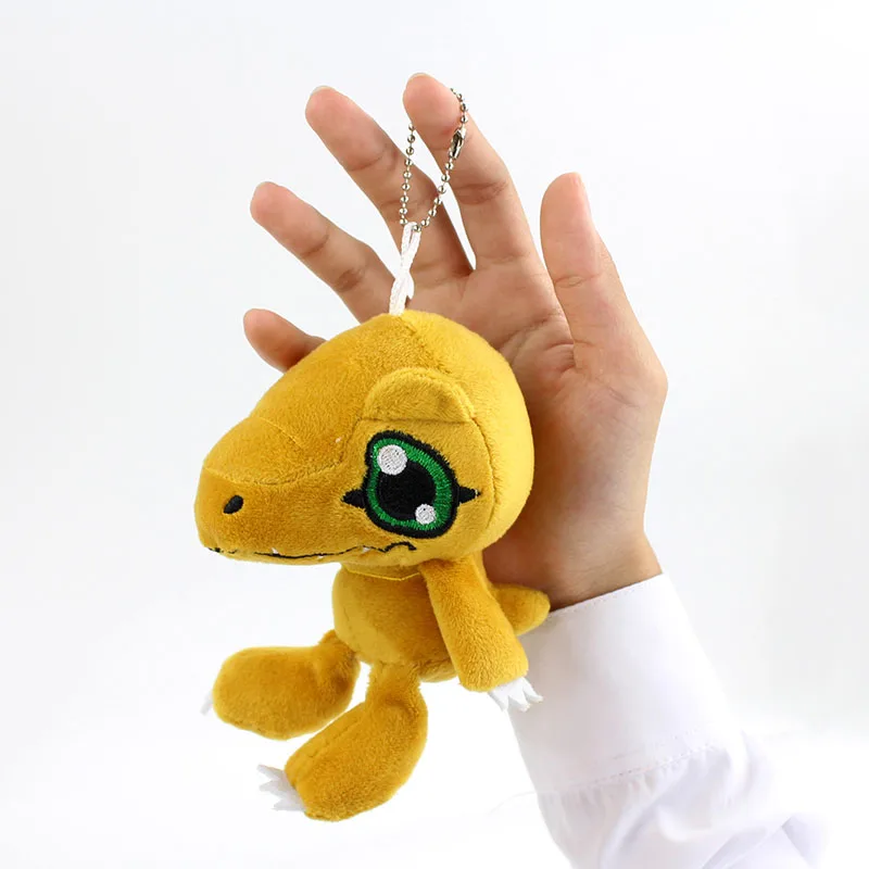 14cm Agumon 8 стилей Digimon Tail Gomamon Koromon Gabumon Patamon Palmon Agumon Piyomon Плюшевые игрушки Мягкая кукла мягкая подвеска для ключей - Цвет: 14cm Agumon