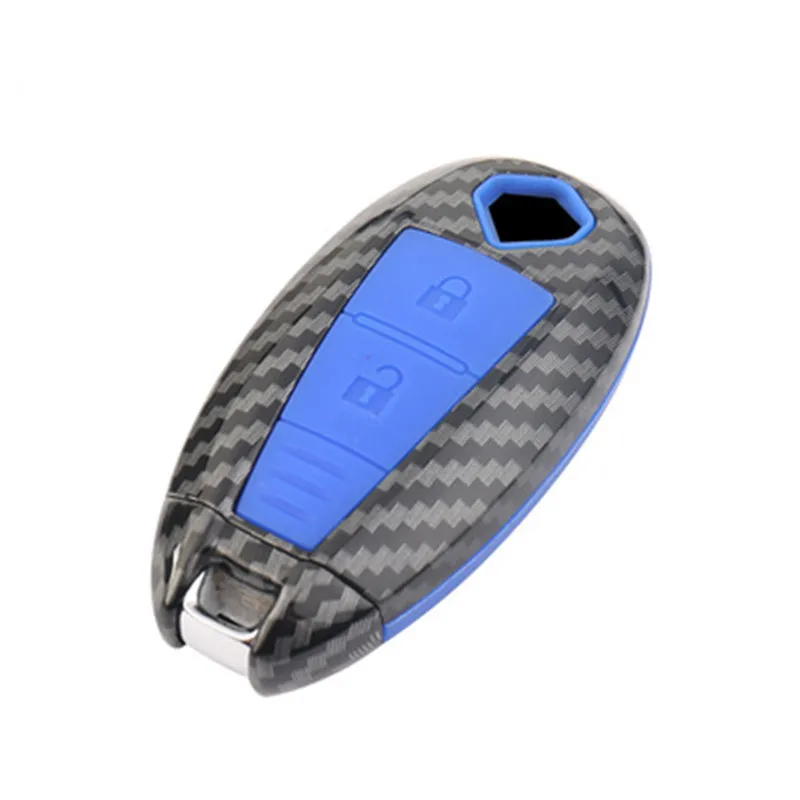 Carbon silicone Car Remote Key Fob Shell Cover Case For Suzuki Vitara Swift Ignis Kizashi SX4 Baleno Ertiga 2016 2017 2018 2019 |